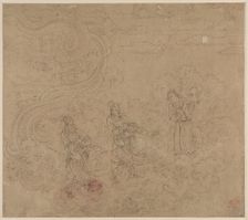 Album of Daoist and Buddhist Themes: Procession of Daoist Deities: Leaf 17, 1200s. Creator: Unknown