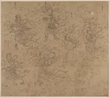 Album of Daoist and Buddhist Themes: Procession of Daoist Deities: Leaf 19, 1200s. Creator: Unknown