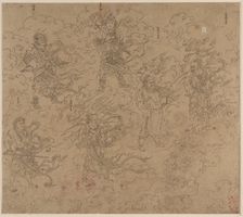 Album of Daoist and Buddhist Themes: Procession of Daoist Deities: Leaf 19, 1200s. Creator: Unknown