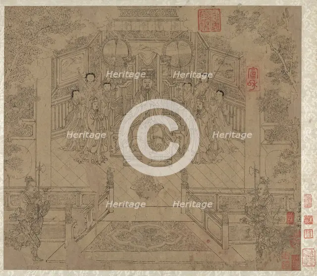 Album of Daoist and Buddhist Themes: Procession of Daoist Deities: Leaf 1, 1200s. Creator: Unknown.
