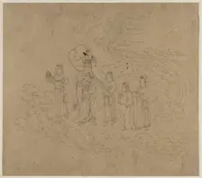 Album of Daoist and Buddhist Themes: Procession of Daoist Deities: Leaf 10 , 1200s. Creator: Unknown