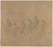 Album of Daoist and Buddhist Themes: Procession of Daoist Deities: Leaf 24, 1200s. Creator: Unknown