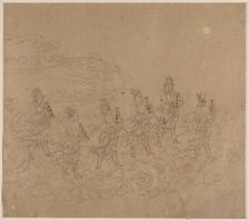 Album of Daoist and Buddhist Themes: Procession of Daoist Deities: Leaf 24, 1200s. Creator: Unknown