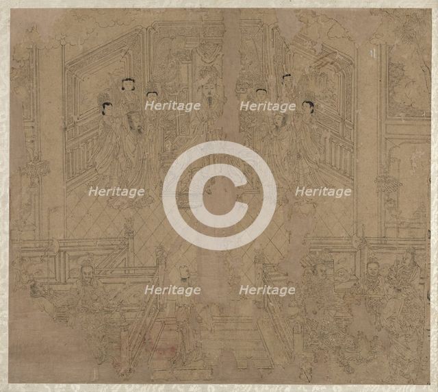 Album of Daoist and Buddhist Themes: Procession of Daoist Deities: Leaf 2, 1200s. Creator: Unknown.