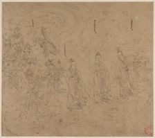 Album of Daoist and Buddhist Themes: Procession of Daoist Deities: Leaf 20, 1200s. Creator: Unknown