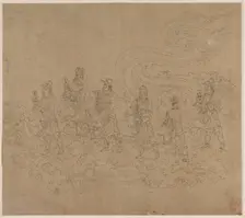 Album of Daoist and Buddhist Themes: Procession of Daoist Deities: Leaf 23, 1200s. Creator: Unknown
