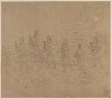 Album of Daoist and Buddhist Themes: Procession of Daoist Deities: Leaf 23, 1200s. Creator: Unknown