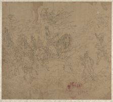 Album of Daoist and Buddhist Themes: Procession of Daoist Deities: Leaf 4, 1200s. Creator: Unknown