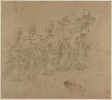 Album of Daoist and Buddhist Themes: Procession of Daoist Deities: Leaf 5 , 1200s. Creator: Unknown