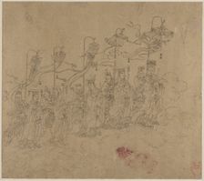 Album of Daoist and Buddhist Themes: Procession of Daoist Deities: Leaf 5 , 1200s. Creator: Unknown