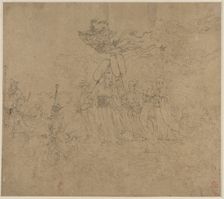 Album of Daoist and Buddhist Themes: Procession of Daoist Deities: Leaf 6, 1200s. Creator: Unknown