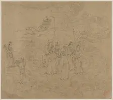 Album of Daoist and Buddhist Themes: Procession of Daoist Deities: Leaf 7, 1200s. Creator: Unknown