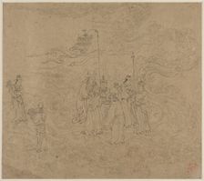 Album of Daoist and Buddhist Themes: Procession of Daoist Deities: Leaf 7, 1200s. Creator: Unknown