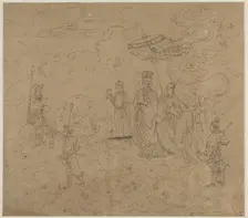 Album of Daoist and Buddhist Themes: Procession of Daoist Deities: Leaf 8, 1200s. Creator: Unknown