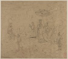 Album of Daoist and Buddhist Themes: Procession of Daoist Deities: Leaf 8, 1200s. Creator: Unknown