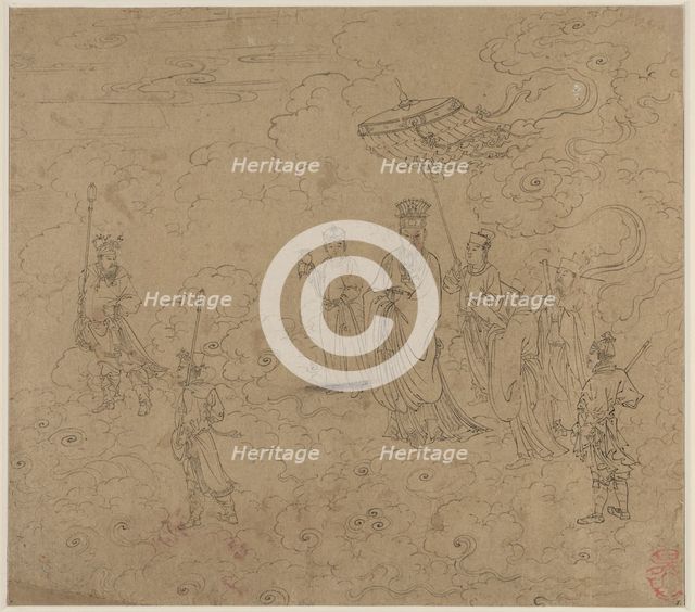 Album of Daoist and Buddhist Themes: Procession of Daoist Deities: Leaf 8, 1200s. Creator: Unknown.