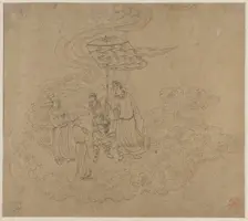 Album of Daoist and Buddhist Themes: Procession of Daoist Deities: Leaf 9, 1200s. Creator: Unknown