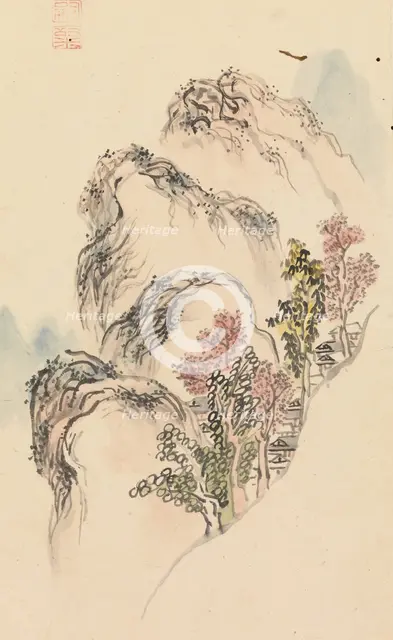 Album of Landscape Paintings, late 18th century. Creator: Kuwayama Gyokushu.