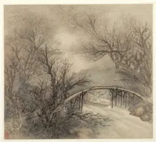 Album of Landscapes: Leaf 1, 1677. Creator: Wang Gai (Chinese, active c. 1677-1705)