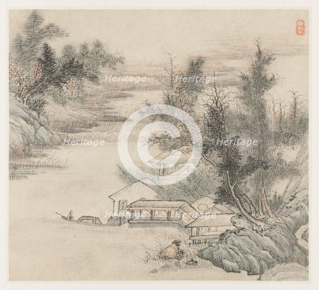 Album of Landscapes: Leaf 2, 1677. Creator: Wang Gai (Chinese, active c. 1677-1705).