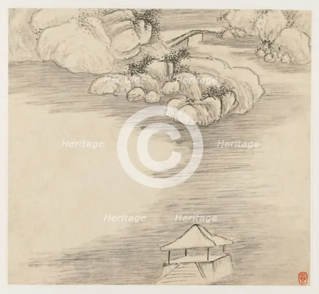 Album of Landscapes: Leaf 3, 1677. Creator: Wang Gai (Chinese, active c. 1677-1705).