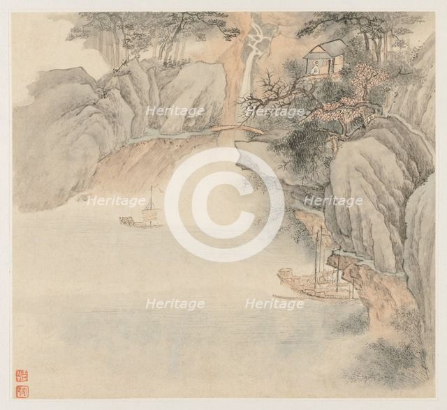 Album of Landscapes: Leaf 4, 1677. Creator: Wang Gai (Chinese, active c. 1677-1705).