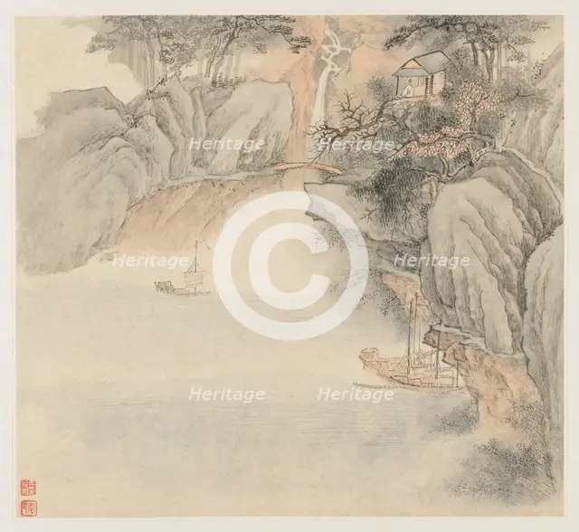 Album of Landscapes: Leaf 4, 1677. Creator: Wang Gai (Chinese, active c. 1677-1705).