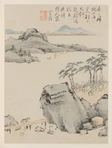 Album of Seasonal Landscapes, Leaf C (previous leaf 6), 1668. Creator: Xiao Yuncong (Chinese, 1596-1673)