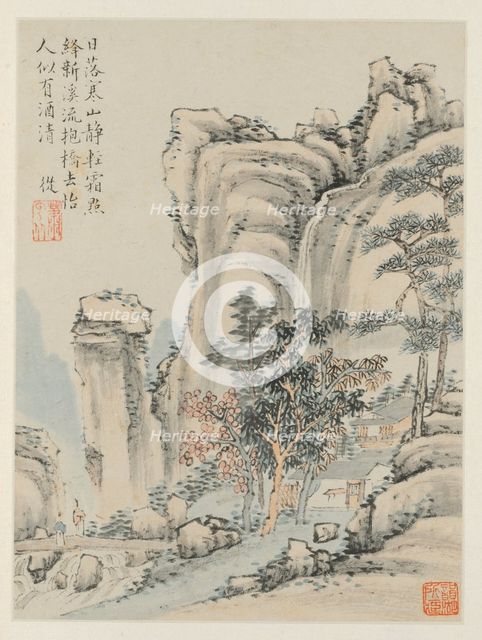 Album of Seasonal Landscapes, Leaf E (previous leaf 3), 1668. Creator: Xiao Yuncong (Chinese, 1596-1673).
