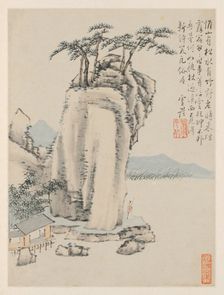 Album of Seasonal Landscapes, Leaf G (previous leaf 7), 1668. Creator: Xiao Yuncong (Chinese, 1596-1673)