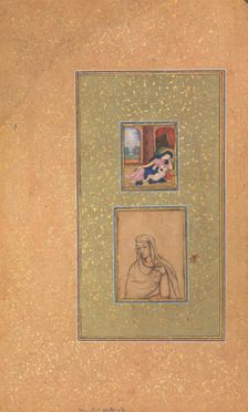 Album Page with Two Christian Subjects, late 16th century. Creator: Unknown