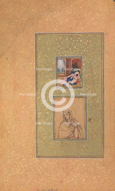 Album Page with Two Christian Subjects, late 16th century. Creator: Unknown.