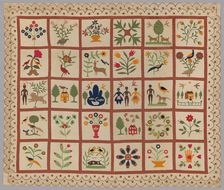 Album Quilt, New York, 1854. Creator: Sarah Ann Wilson
