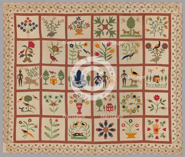 Album Quilt, New York, 1854. Creator: Sarah Ann Wilson.