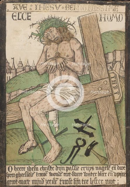 Album with Twelve Engravings of The Passion, a Woodcut of Christ as the Man o..., late 15th century. Creator: Israhel van Meckenem.