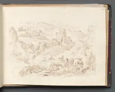 Album with Views of Rome and Surroundings, Landscape Studies, page 43a: Roman Landscape. Creator: Franz Johann Heinrich Nadorp (German, 1794-1876)