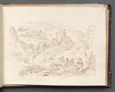 Album with Views of Rome and Surroundings, Landscape Studies, page 43a: Roman Landscape. Creator: Franz Johann Heinrich Nadorp (German, 1794-1876)