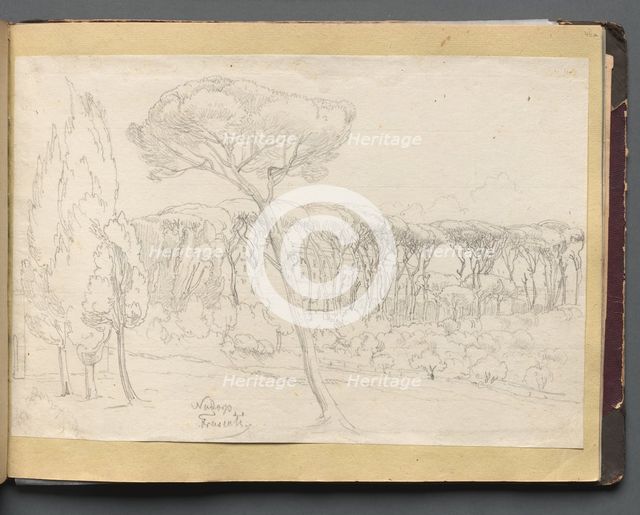 Album with Views of Rome and Surroundings, Landscape Studies, page 46a: "Frasciti". Creator: Franz Johann Heinrich Nadorp (German, 1794-1876).