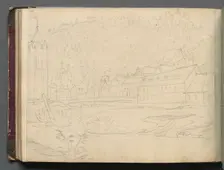 Album with Views of Rome and Surroundings, Landscape Studies, page 48b: Roman Landscape. Creator: Franz Johann Heinrich Nadorp (German, 1794-1876)
