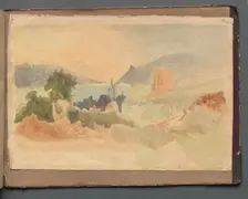 Album with Views of Rome and Surroundings, Landscape Studies, page 54a: Roman Landscape. Creator: Franz Johann Heinrich Nadorp (German, 1794-1876)