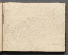 Album with Views of Rome and Surroundings, Landscape Studies, page 02a: "Olevano". Creator: Franz Johann Heinrich Nadorp (German, 1794-1876)