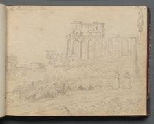 Album with Views of Rome and Surroundings, Landscape Studies, page 07a: "Villla Barberini in Rome". Creator: Franz Johann Heinrich Nadorp (German, 1794-1876)