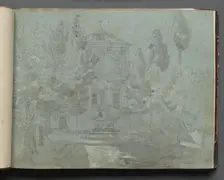 Album with Views of Rome and Surroundings, Landscape Studies, page 05a: "Saint Isidoro". Creator: Franz Johann Heinrich Nadorp (German, 1794-1876)