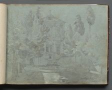Album with Views of Rome and Surroundings, Landscape Studies, page 05a: "Saint Isidoro". Creator: Franz Johann Heinrich Nadorp (German, 1794-1876)