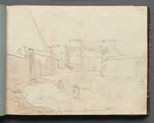 Album with Views of Rome and Surroundings, Landscape Studies, page 06a: "Rome von der Porta...". Creator: Franz Johann Heinrich Nadorp (German, 1794-1876)