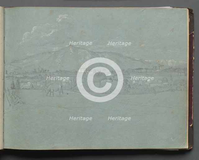 Album with Views of Rome and Surroundings, Landscape Studies, page 10a: Roman Landscape. Creator: Franz Johann Heinrich Nadorp (German, 1794-1876).