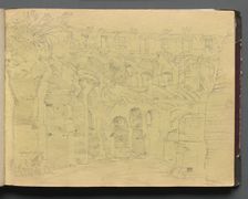 Album with Views of Rome and Surroundings, Landscape Studies, page 12a: Roman ruins. Creator: Franz Johann Heinrich Nadorp (German, 1794-1876)