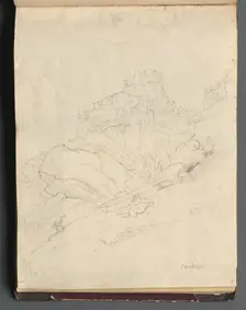 Album with Views of Rome and Surroundings, Landscape Studies, page 14a: "Cervera". Creator: Franz Johann Heinrich Nadorp (German, 1794-1876)