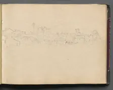 Album with Views of Rome and Surroundings, Landscape Studies, page 16a: Roman View. Creator: Franz Johann Heinrich Nadorp (German, 1794-1876)