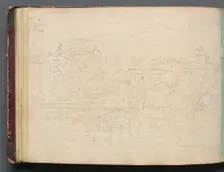 Album with Views of Rome and Surroundings, Landscape Studies, page 16b: Roman View. Creator: Franz Johann Heinrich Nadorp (German, 1794-1876)